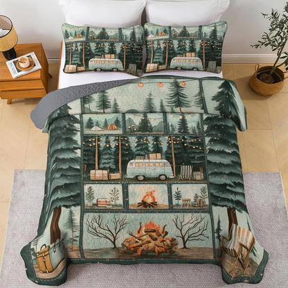 Shineful All Season Quilt 3-Piece Set - Cozy Camper's Escape