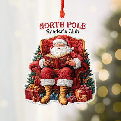 Shineful Acrylic Ornament North Pole Reader's Club