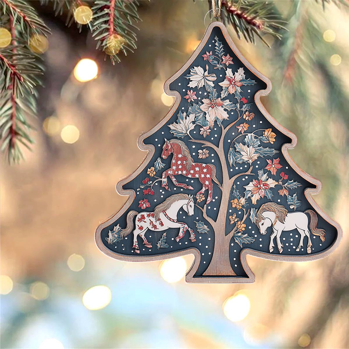 Shineful 2D Acrylic Ornament Delicate Horses Lovely