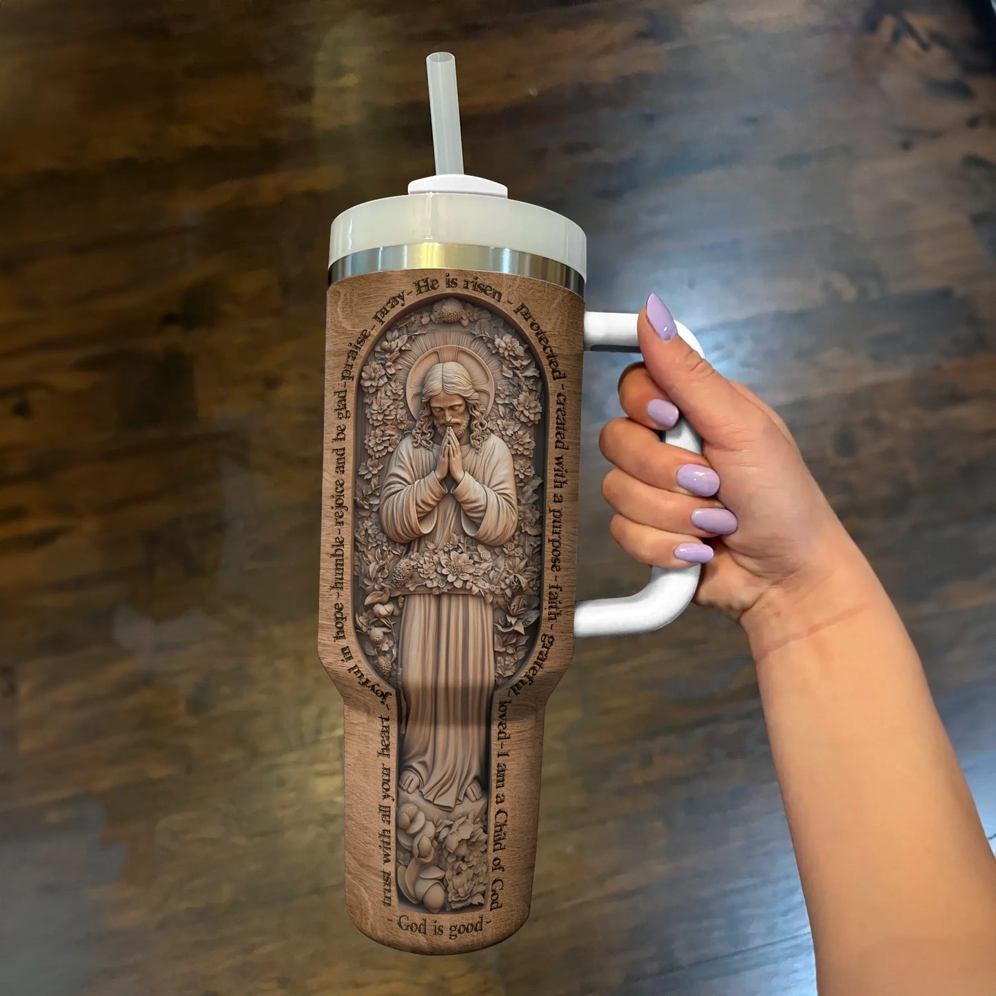 Versets bibliques en bois Shineful Tumbler