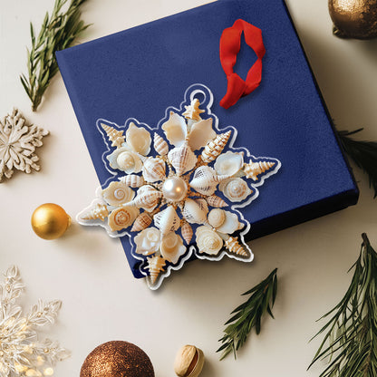 Shineful 2D Acrylic Ornament - Seashell Snowflake Collection