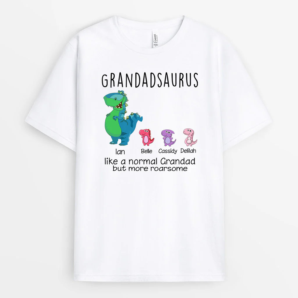 Shineful T-Shirt Grandpasaurus Like A Normal Grandpa - Personalized Unisex T-Shirt