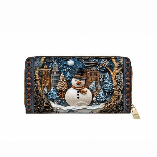 Pochette en cuir brillante avec dragonne Frosty Night Cheer