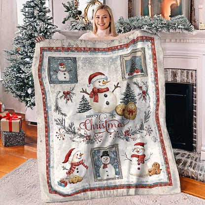 Shineful Fleece Blanket Snowy Christmas