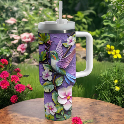 Shineful Glossy Tumbler Blossom Hummingbird