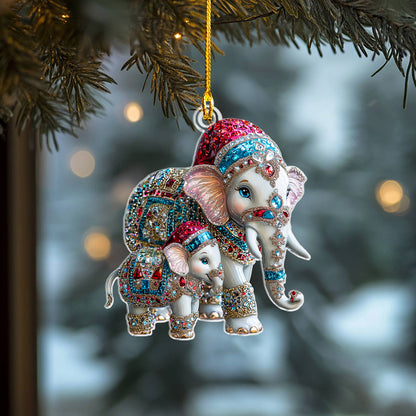 Shineful 2D Acrylic Ornament Twinkling Cheerful Elephant