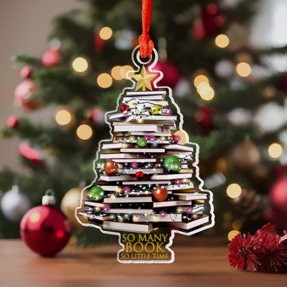 Glänzendes Dekorationsornament „So viele Bücher lesen“ 