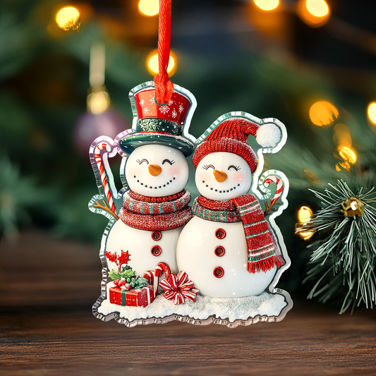 Shineful 2D Acrylic Ornament Happy Snowman Christmas