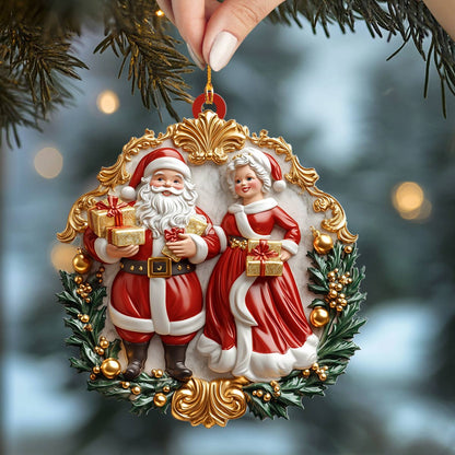 Shineful 2D Acrylic Ornament Santa & Mrs. Claus Holiday