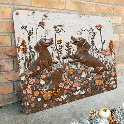 Shineful 2D Flat Print Metal Sign Amazing Dachshunds