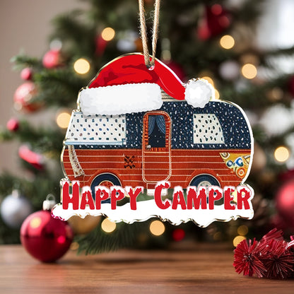 Shineful 2D Acrylic Ornament Christmas Happy Camper