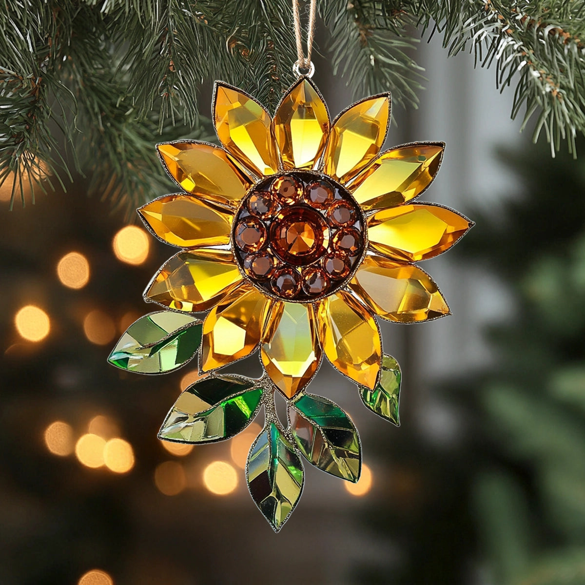 Shineful 2D Acrylic Ornament Sunflower Golden Rays of Joy