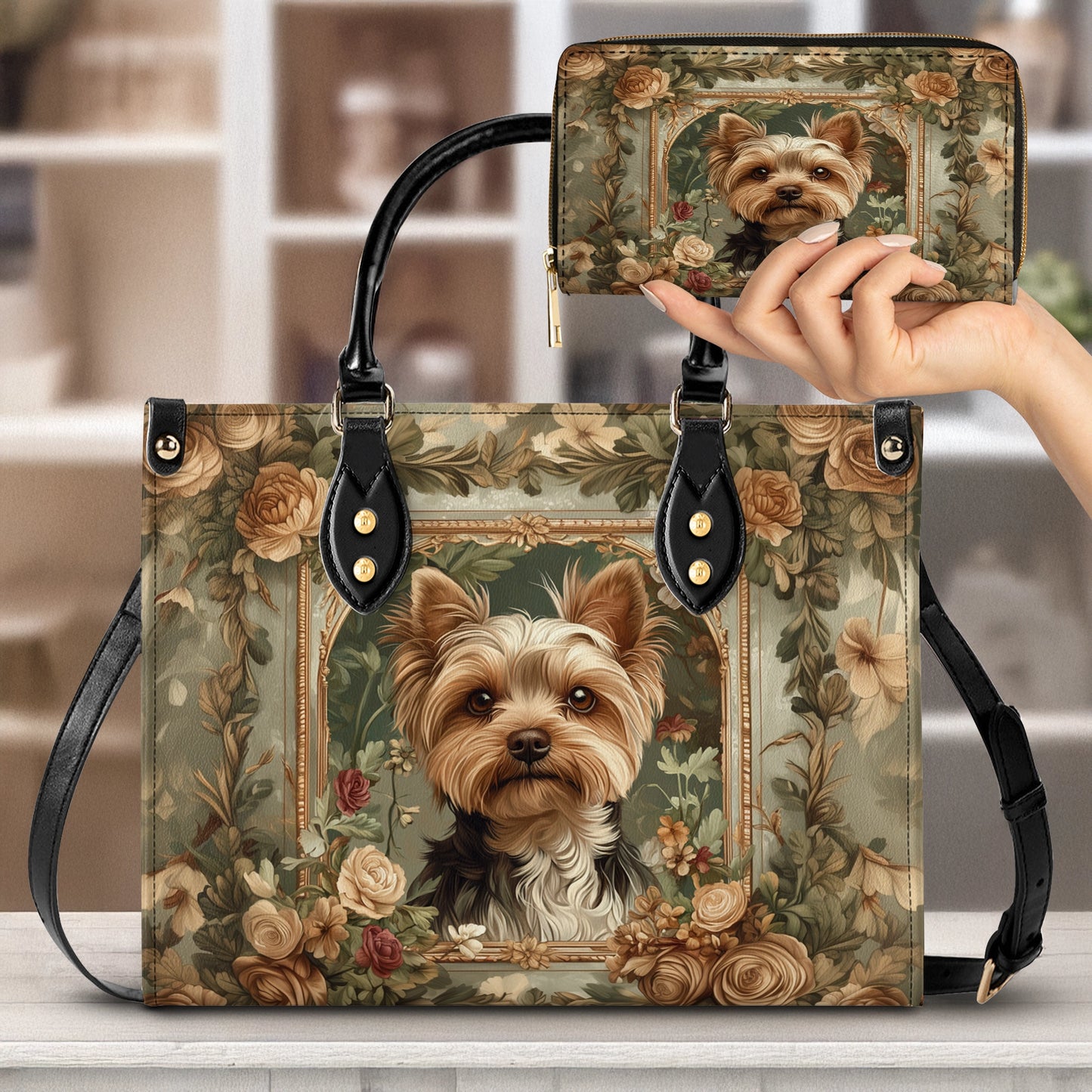 Shineful Leather Bag Luxe Yorkie Companion