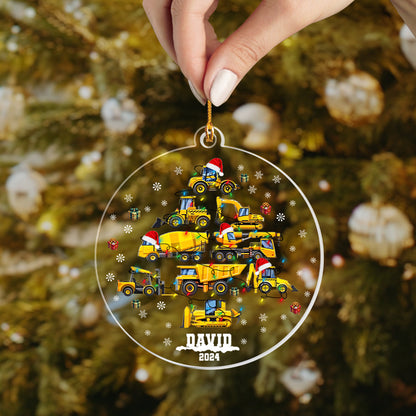 Shineful Personalized 2D Acrylic Ornament - Construction Christmas Tree