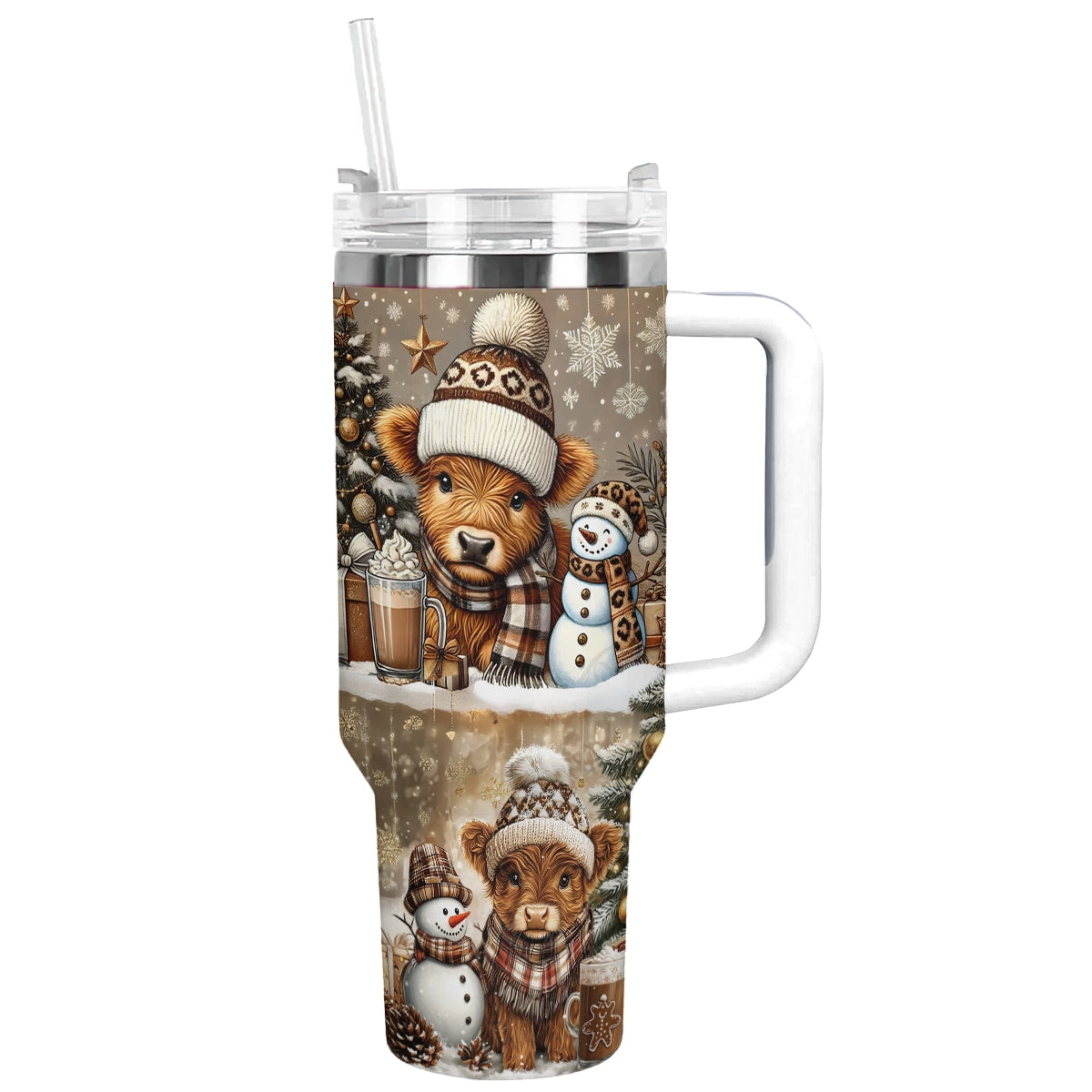 Shiny Tumbler Cozy Cow Winter Wärme Edition