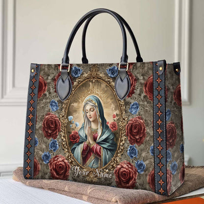 Glänzende Ledertasche Heavenly Rose and Mary