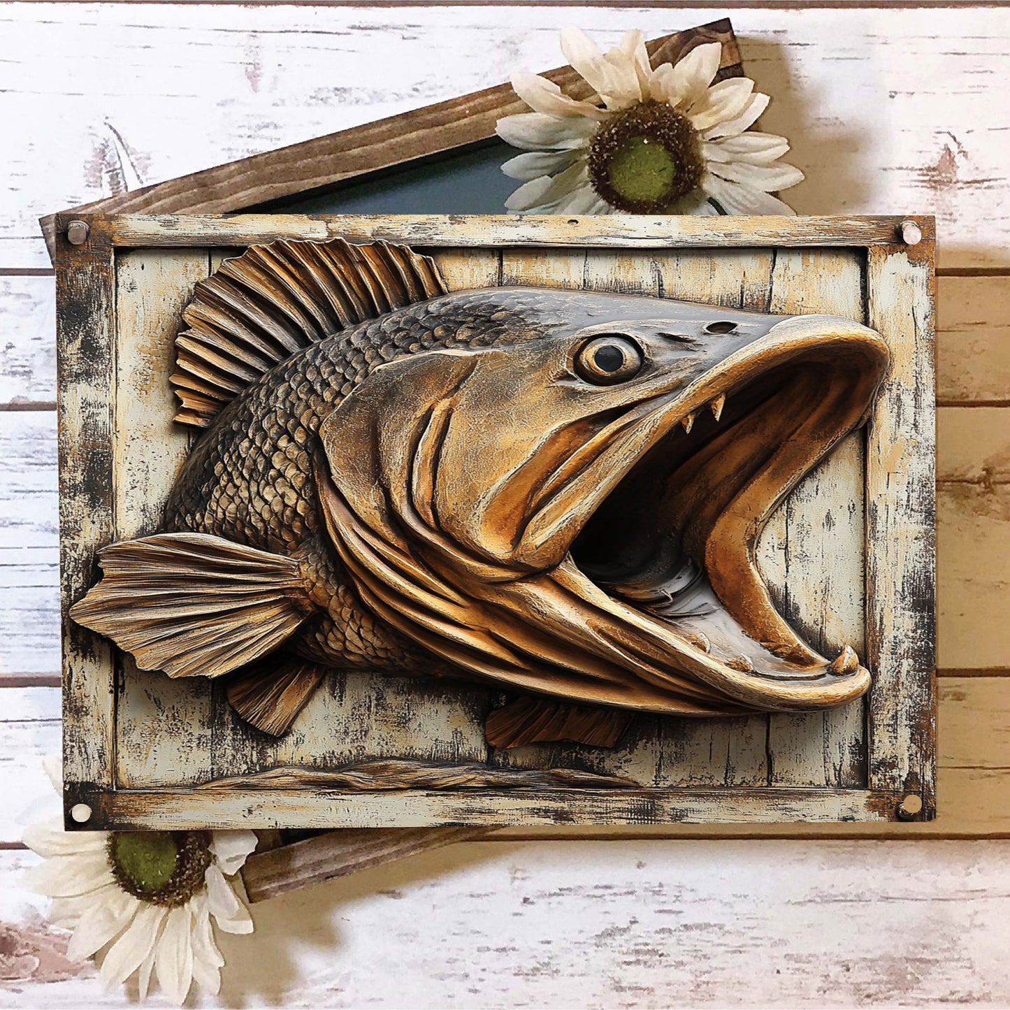 Shineful 2D Metal Sign Majestic Largemouth Bass