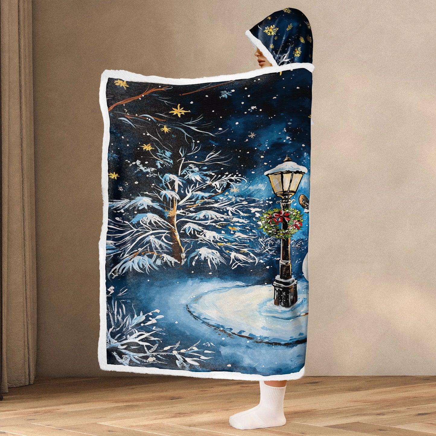 Shineful Wearable Hooded Blanket - Frosty Night