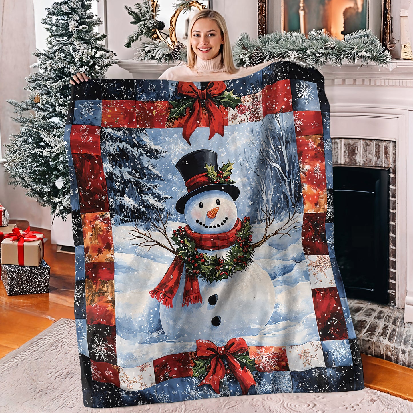 Shineful Fleece Blanket Snowy Smile