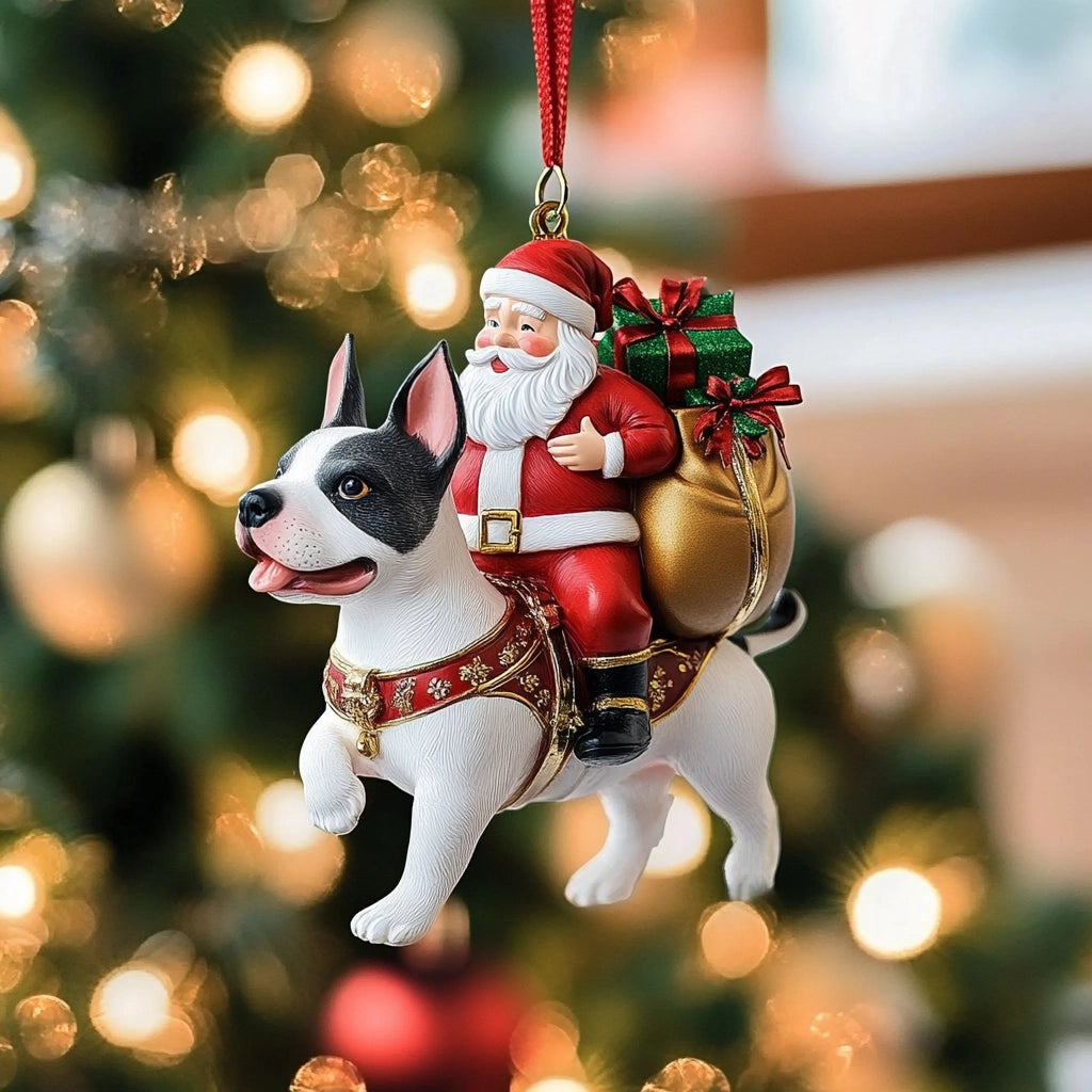 Shineful 2D Acrylic Ornament Santa's Festive Pup