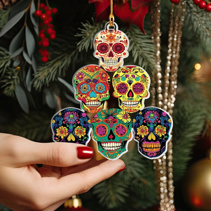 Shineful 2D Acrylic Ornament Colorful Skull