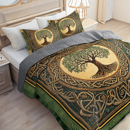 Shineful All Season Quilt 3-Piece Set The Eternal Celtic Tree of Life