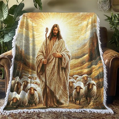 Shineful Woven Tapestry Throw Blanket Path of the Shepherd