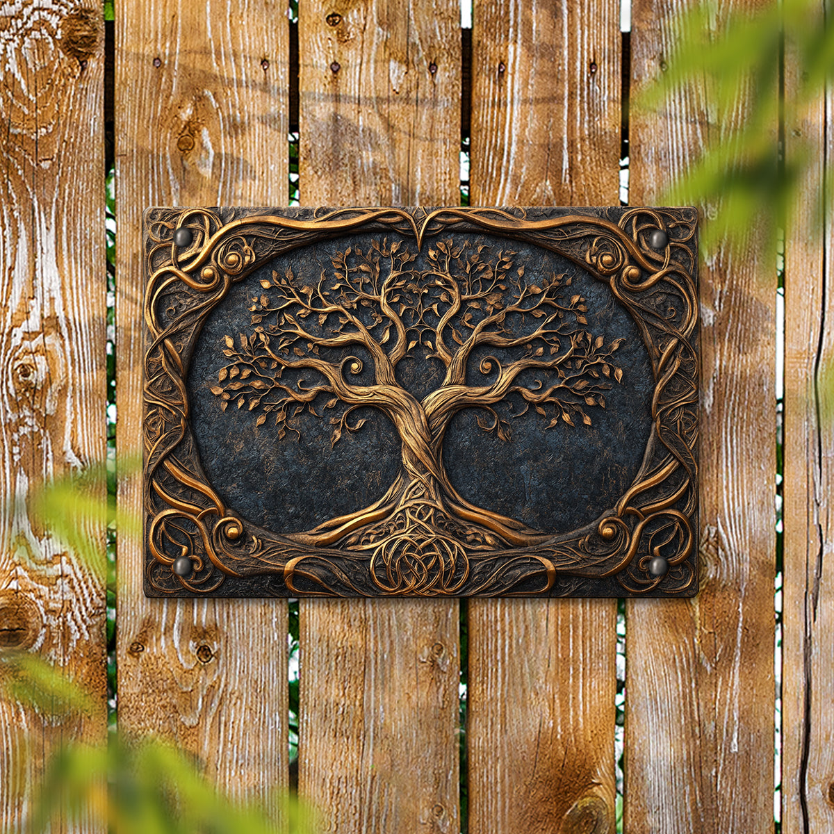 Shineful 2D Metal Sign Sacred Roots Tree of Life