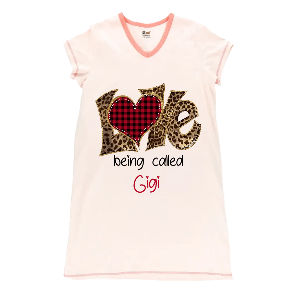 Grandma Pajabears® Personalized Women V-Neck Nightshirt Love Being Called Lv01 V-Neck Women’s