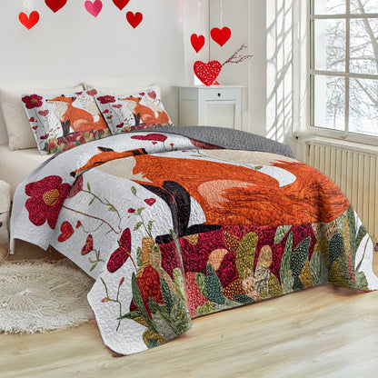 Shineful All Season Quilt 3-Piece Set - Whimsical Fox Love