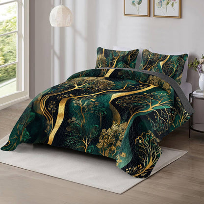 Shineful All Season Quilt 3-Piece Set Emerald Dreams