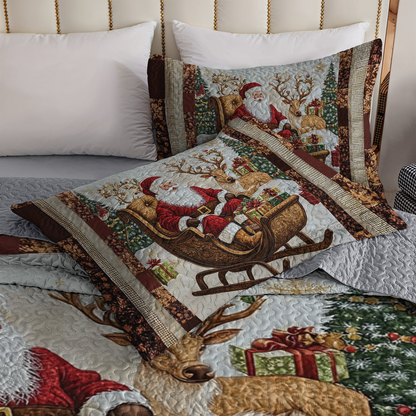 Shineful All Season Quilt 3-Piece Set - Santa