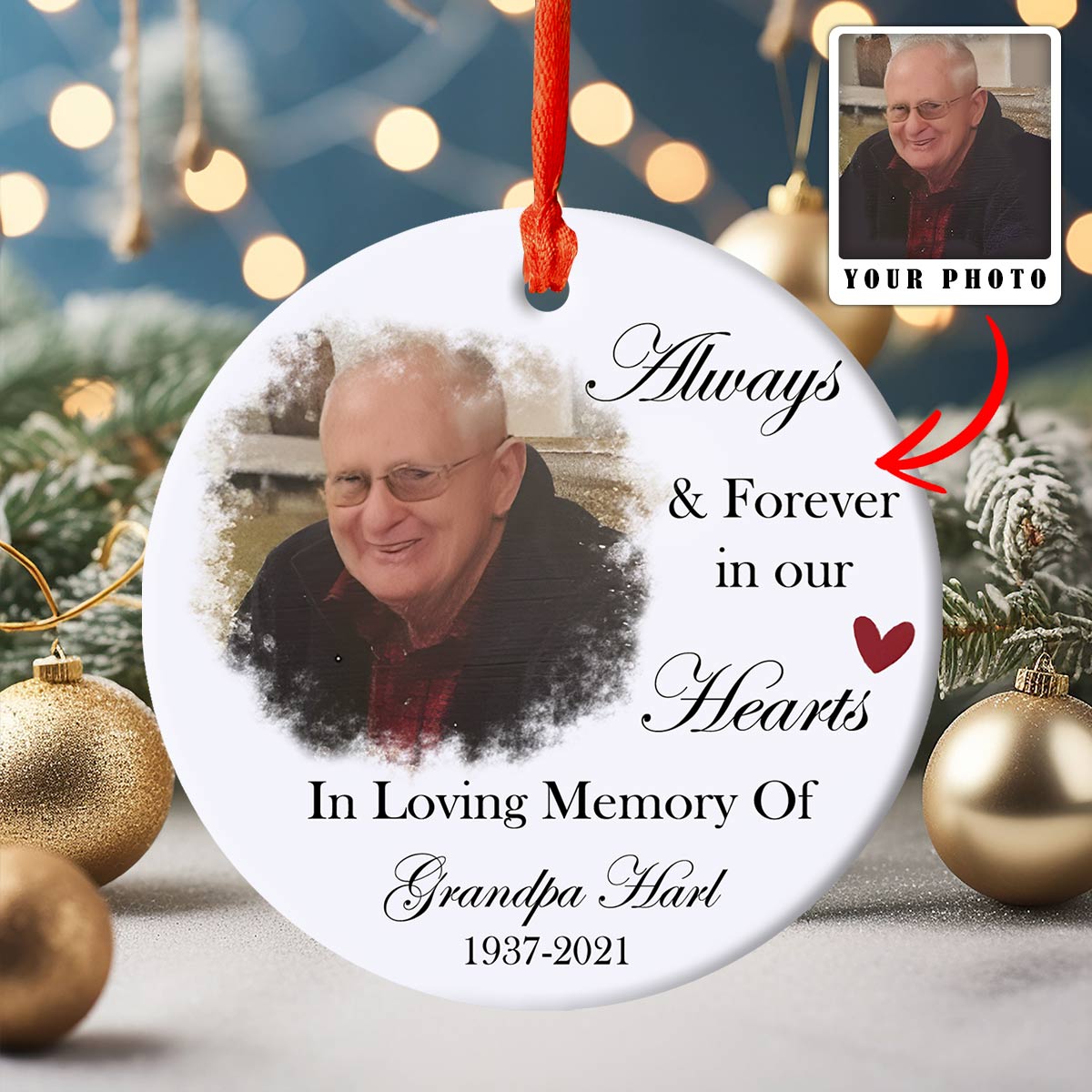 Shineful Acrylic Ornament Custom Photo Pack Discount Memorial