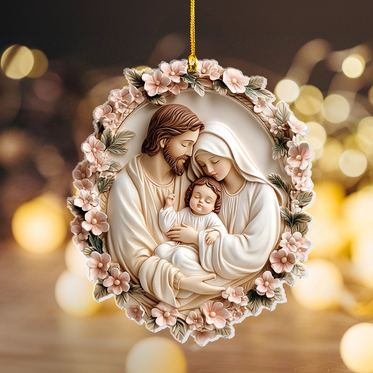 Shineful 2D Acrylic Ornament - God Family Divine Embrace