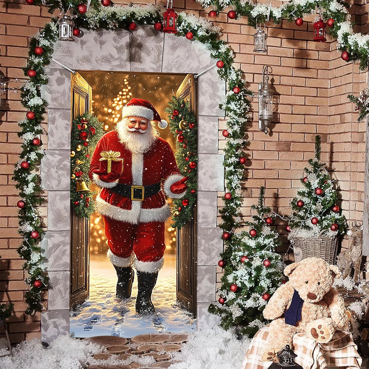 Shineful Door Cover - Santa’s Christmas Gift Arrival