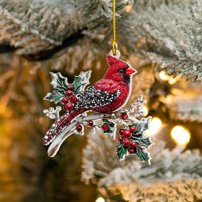 Shineful Acrylic Ornament Sparkling Cardinal Christmas