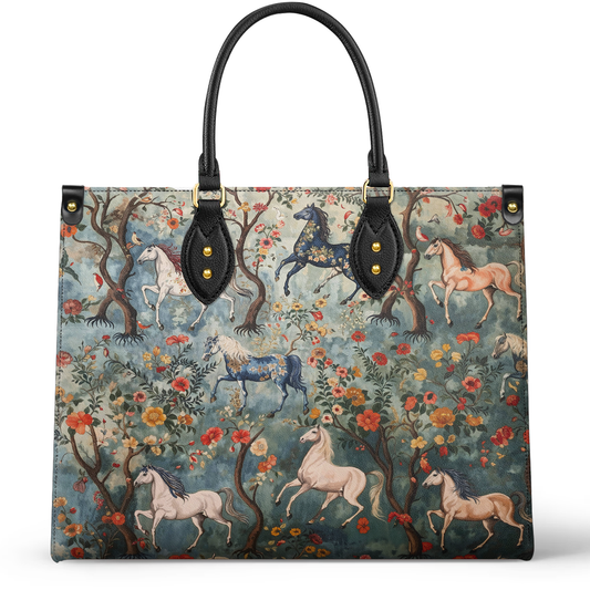 Shineful Leather Bag Mystical Steeds