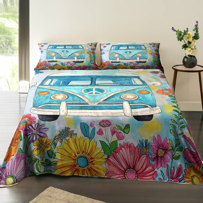 Shineful 4-Piece Bed Sheet Set Sunny Smile