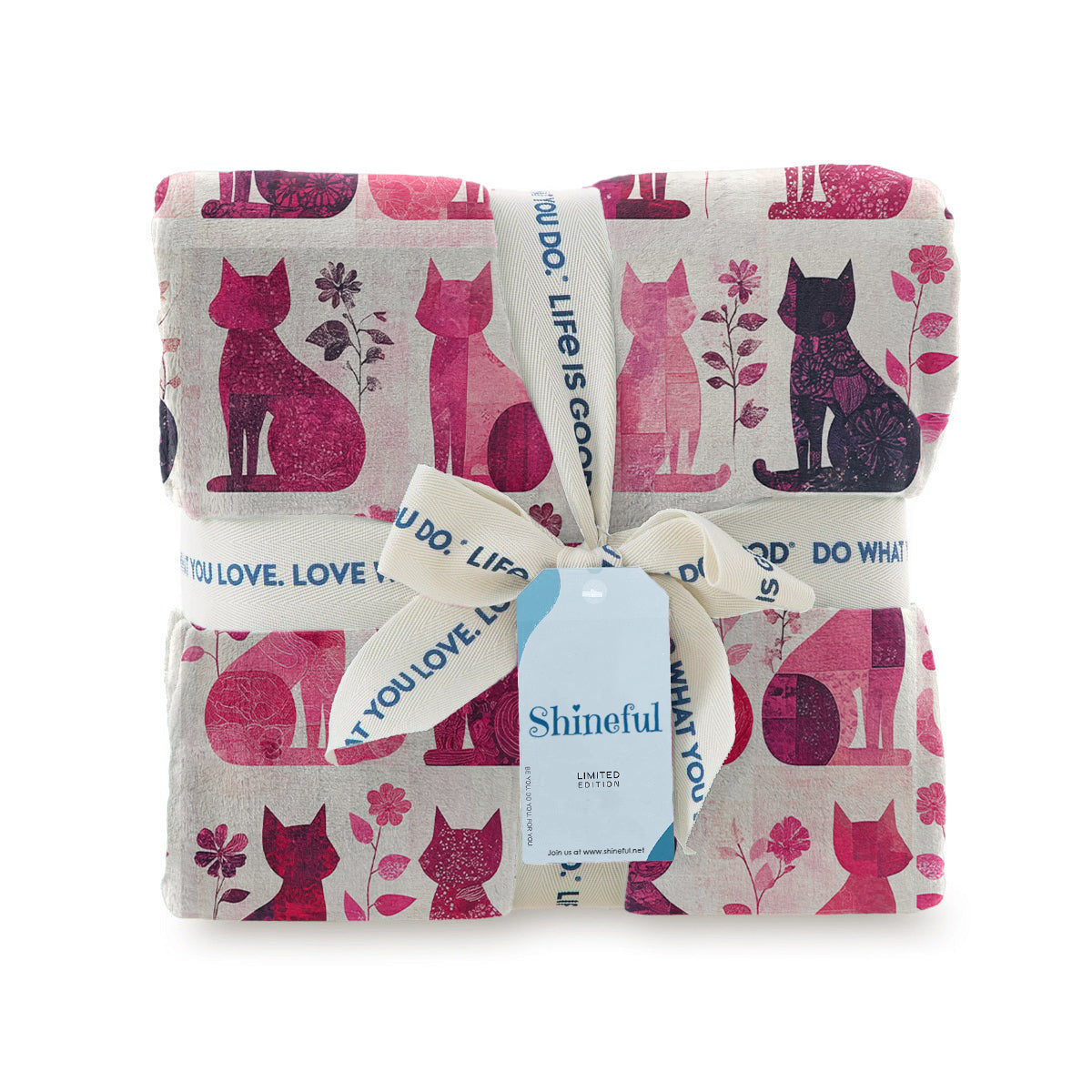 Shineful Fleece Blanket Purrfectly Pink Paradise