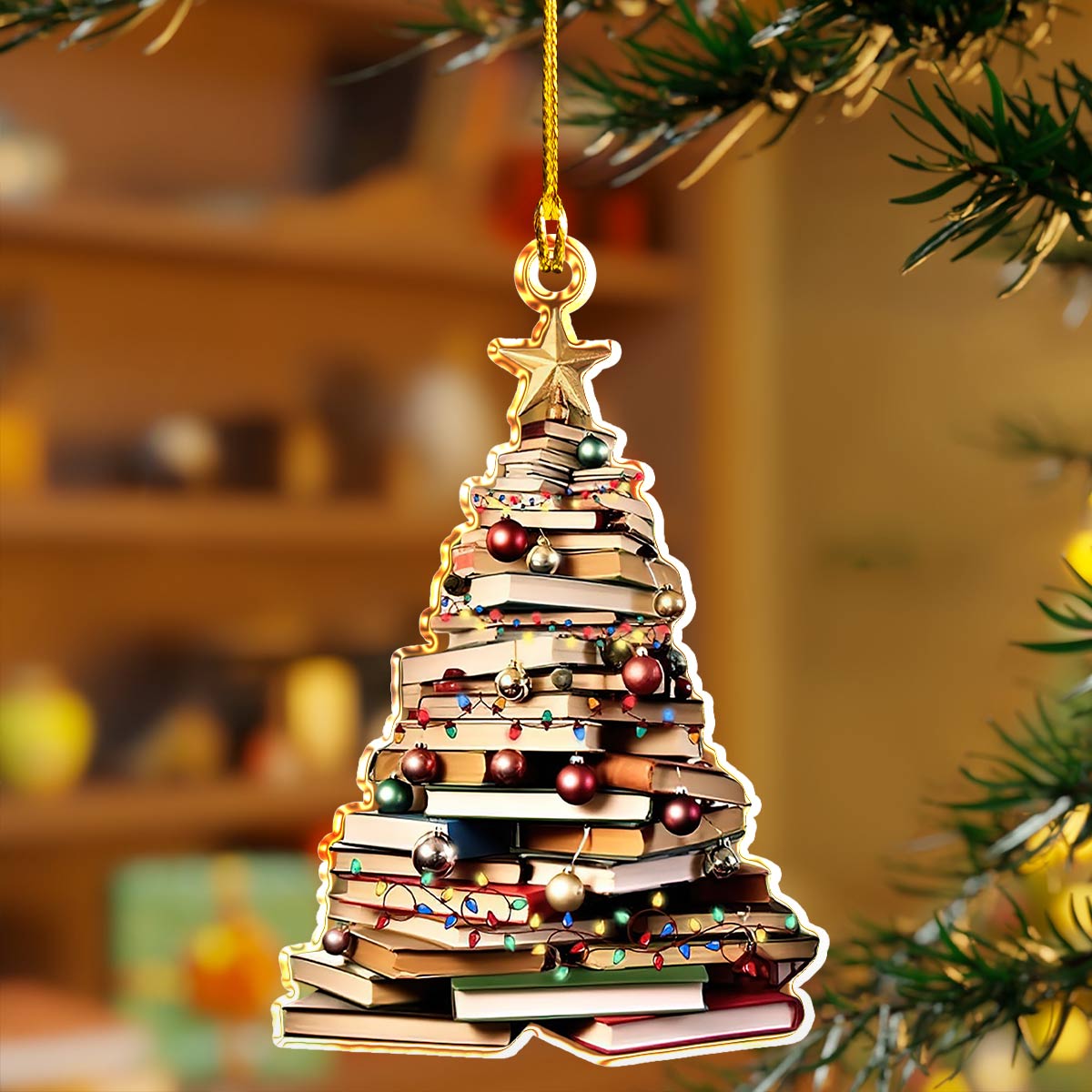 Shineful 2D Acrylic Ornament Literary Christmas