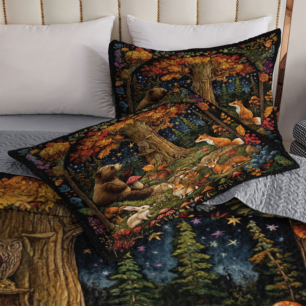 Shineful All Season Quilt 3-Piece Set Animal Gathering