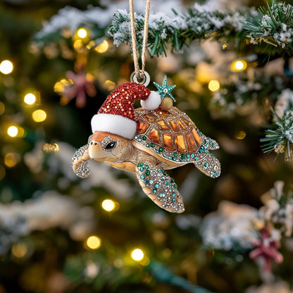 Shineful Acrylic Ornament Sparkling Holiday Sea Turtle