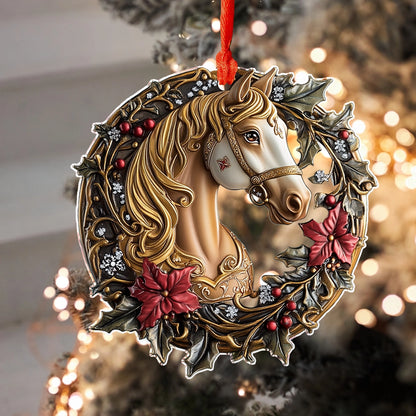 Shineful 2D Acrylic Ornament Majestic Holiday Steed