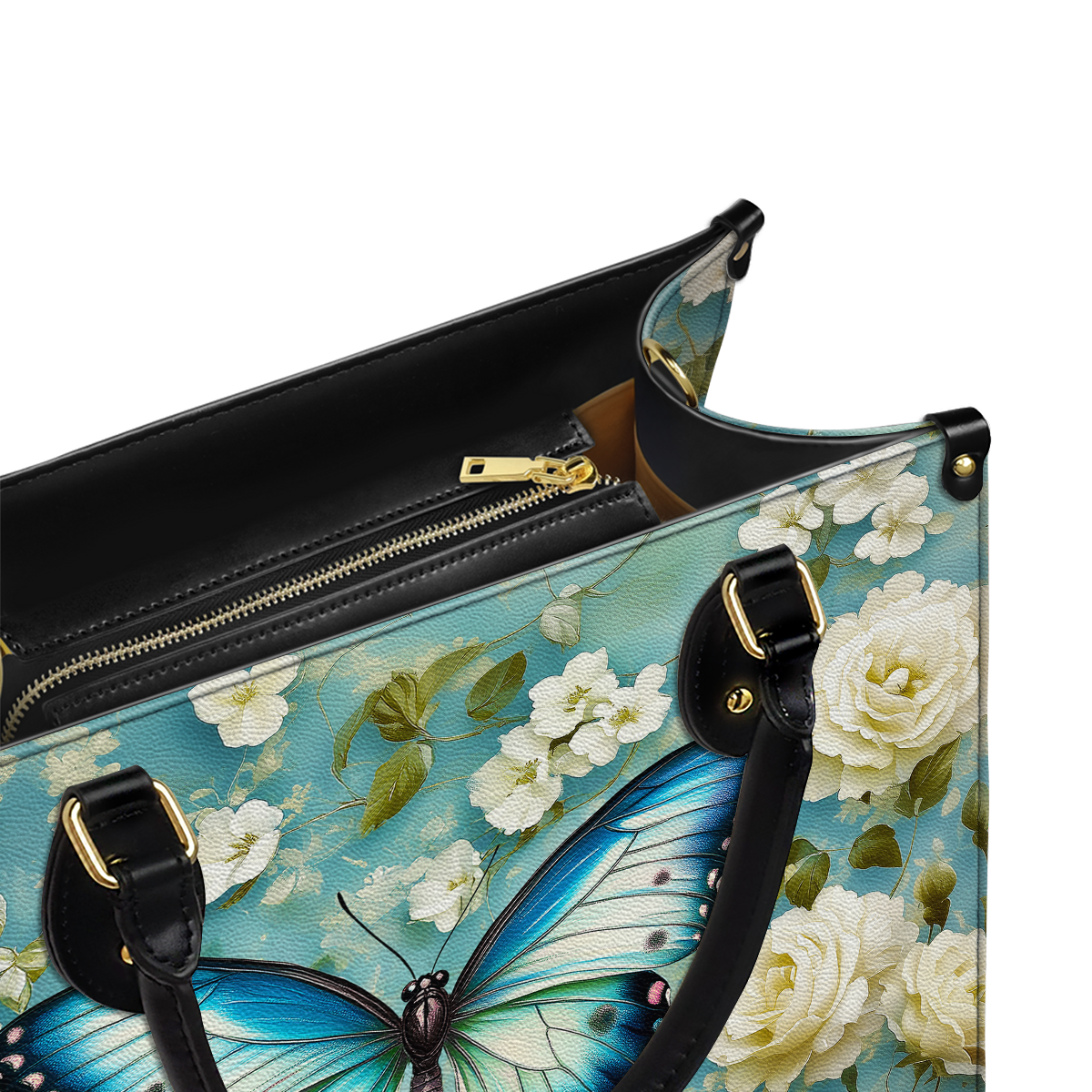 Shineful Leather Bag Frosty Winter Butterfly