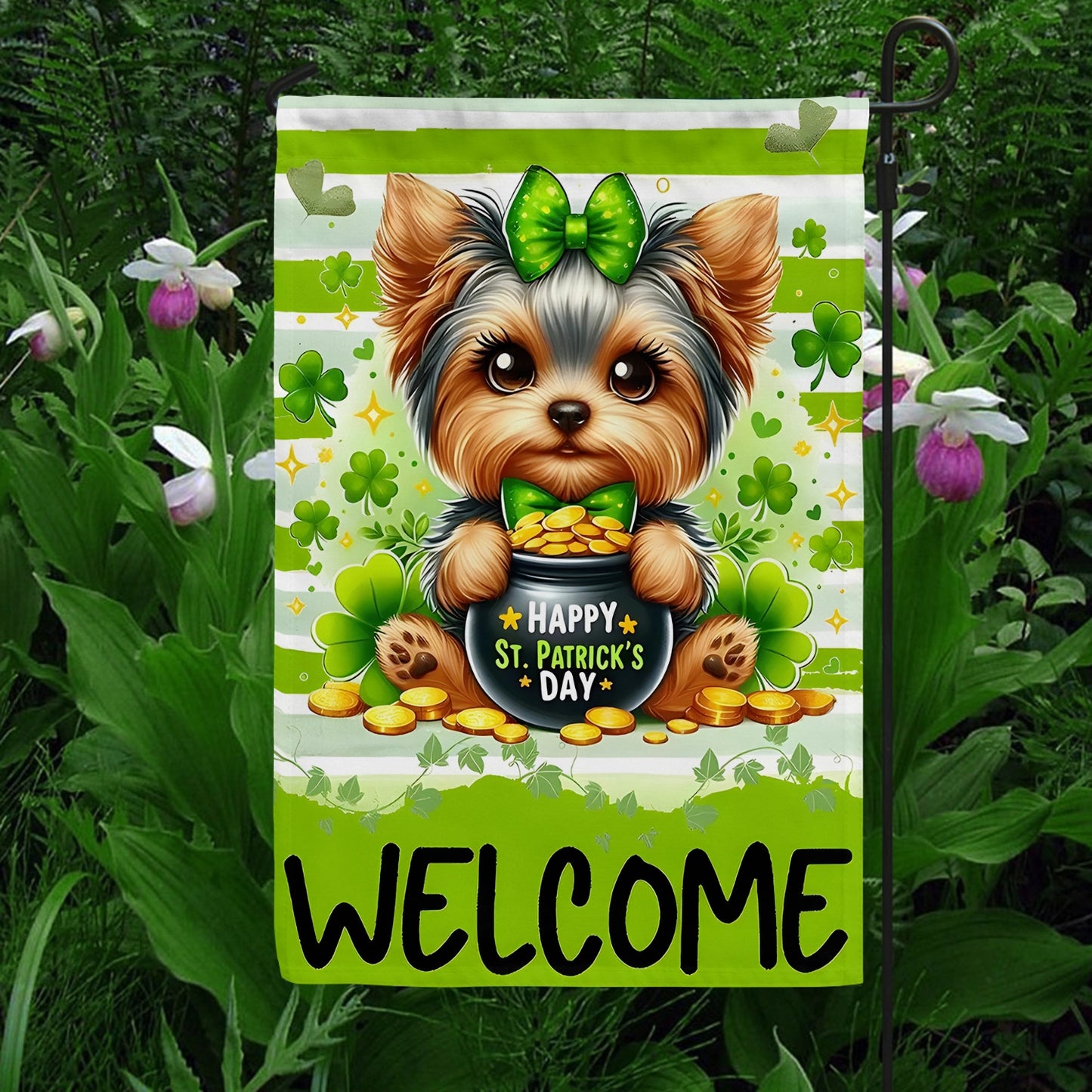 Shineful Garden Flag 12" x 18" Irish Charm Yorki