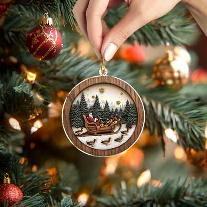 Shineful Personalized 2D Acrylic Ornament Santa Wooden Hunting Season