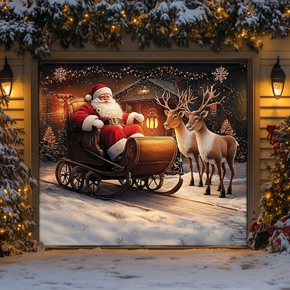 Shineful Garage Door Banner Decoration - Santa’s Christmas Journey