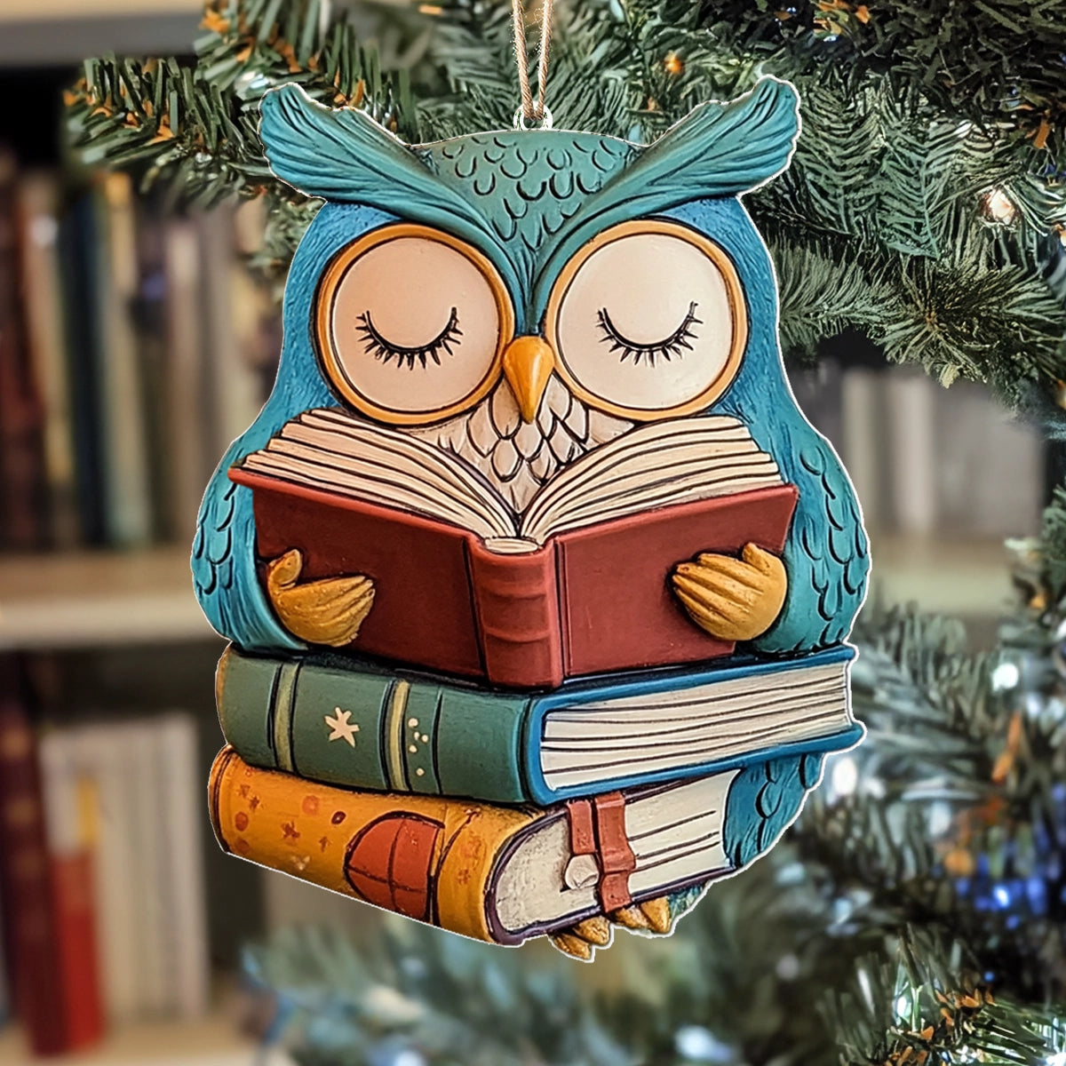 Shineful 2D Acrylic Ornament Sleepy Scholar Owl