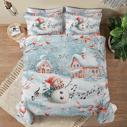 Shineful All Season Quilt 3-Piece Set Christmas Winter Melody