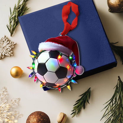 Shineful Acrylic Ornament Festive Soccer Spirit